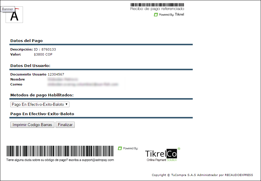 Cash payment step 3