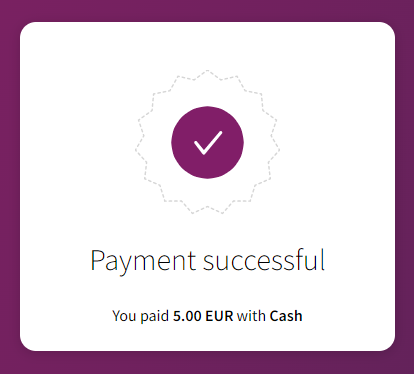 Cash payment step 5