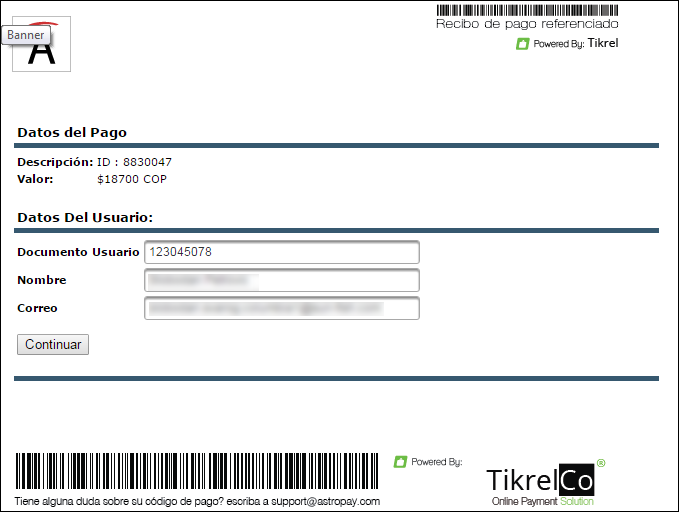 Cash payment step 2
