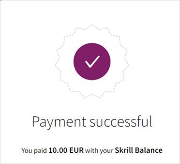 Payment successful